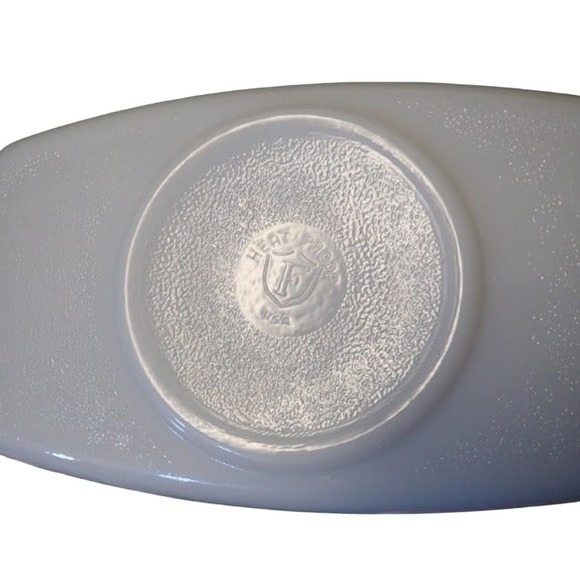 Federal‎ Iridescent Green Brown Iridescent Stripe Mesa Moss Rectangle Glass Bowl - Picture 8 of 10